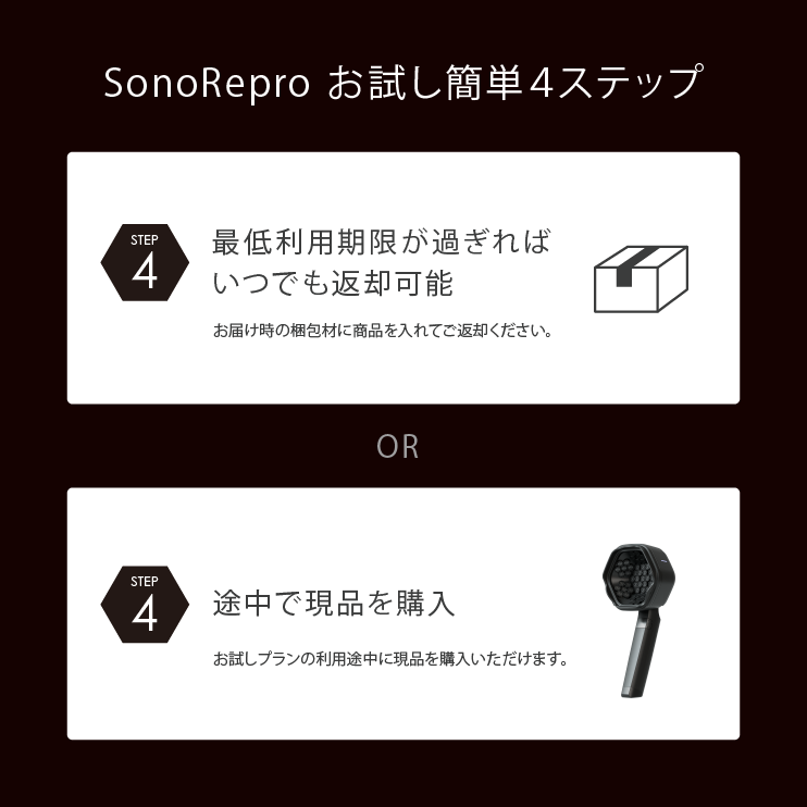 <お試しプラン> 1日1分超音波スカルプケア SonoRepro